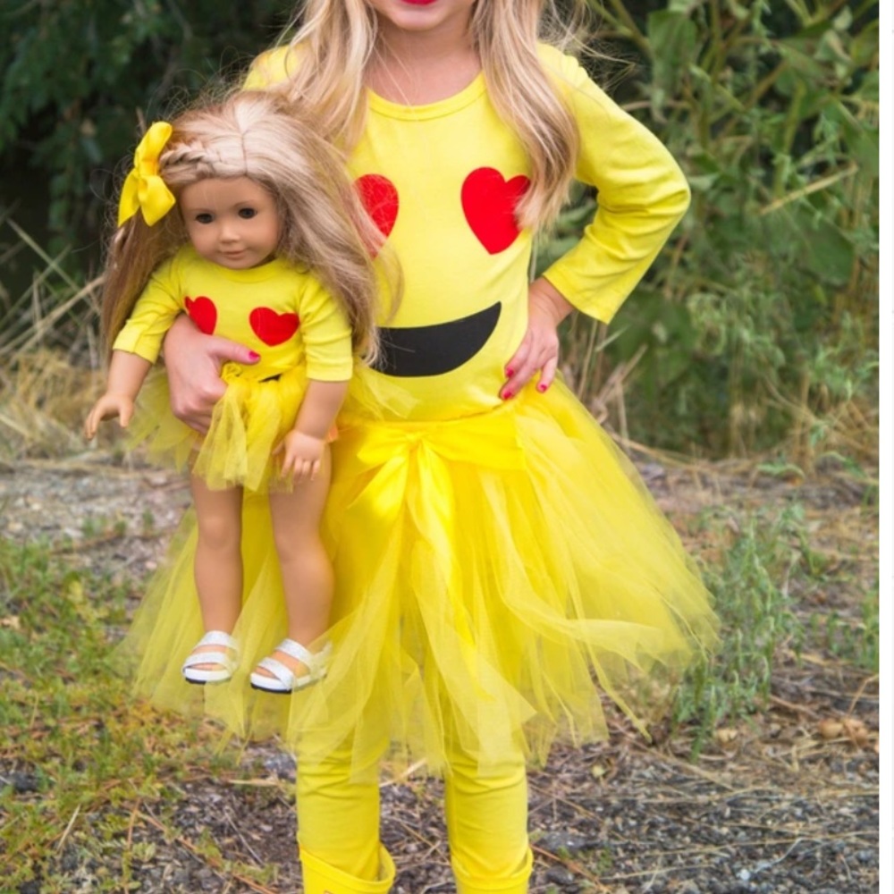 Girls Emoji Tutu Costume Size 18/24m - Picture 2 of 3